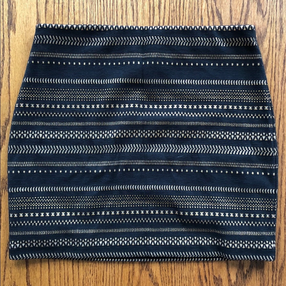 Gold and Black mini skirt
